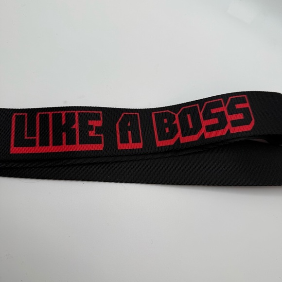 Ford Mustang Like A Boss Buckle-Down Black and Red Graphic Belt adjustable - Picture 3 of 4
